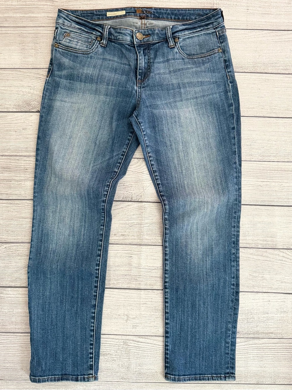 Classic Mid-Wash Straight Leg Jeans